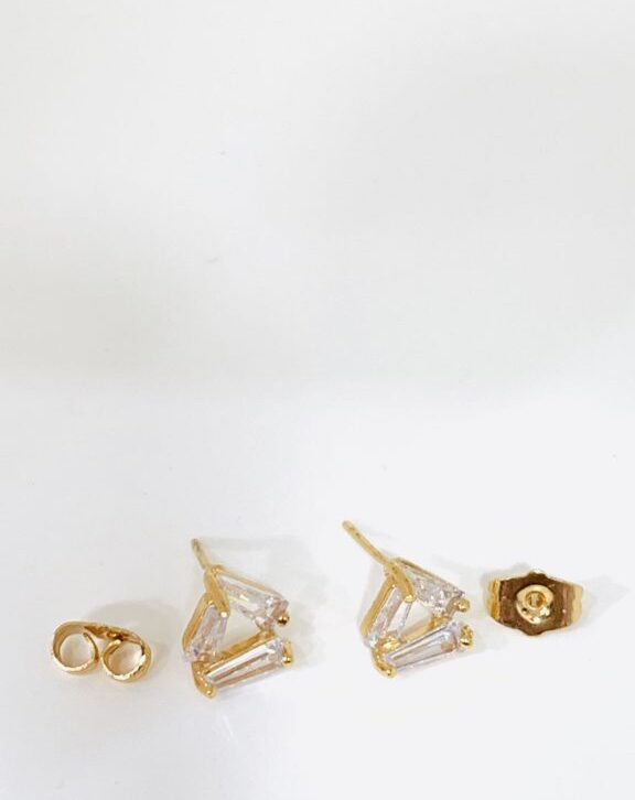 Crystal Triangle Earrings