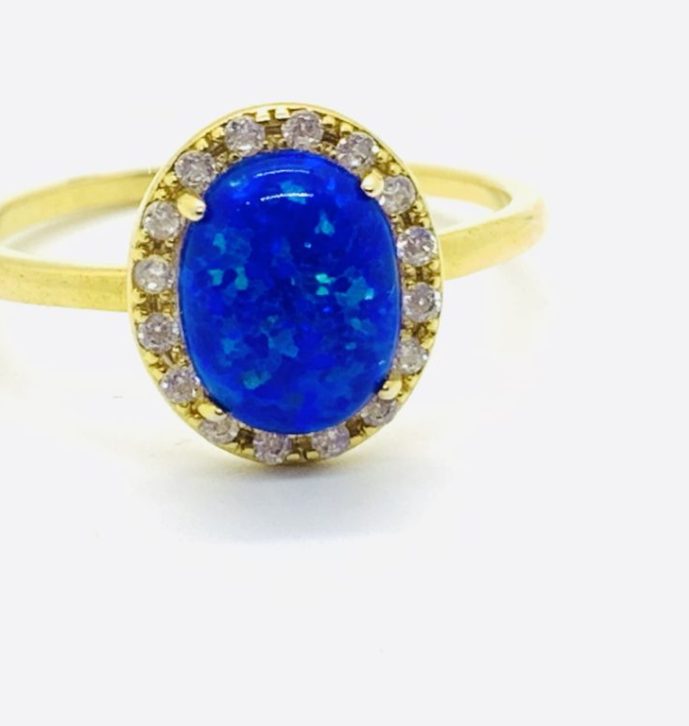 Opal stone Golden Finger Ring