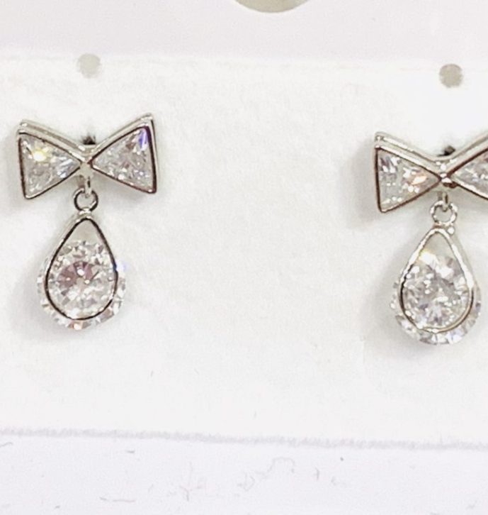 Bow Style Stone Earrings