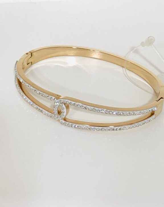 Infinity Rose Gold Crystal Bracelet