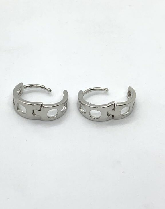 Silver Gap Hoop Earrings