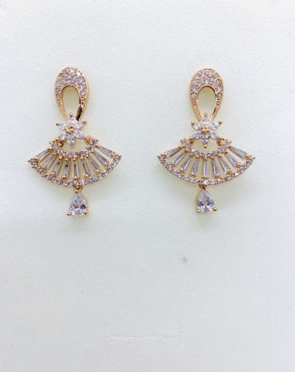 Magnum Rose Gold Zircon Earrings