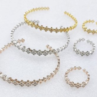 Bracelet with Finger Ring Set