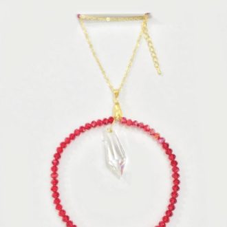 Red Stone Crystal Car Chain