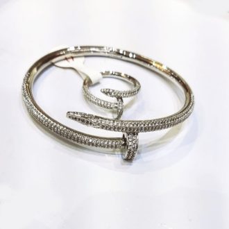 Stainless Steel Zircon Bracelet and Finger Ring