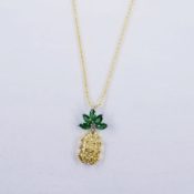 CZ Pineapple Short Necklace