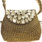 Traditional Mehendi Brass Clutch Bag