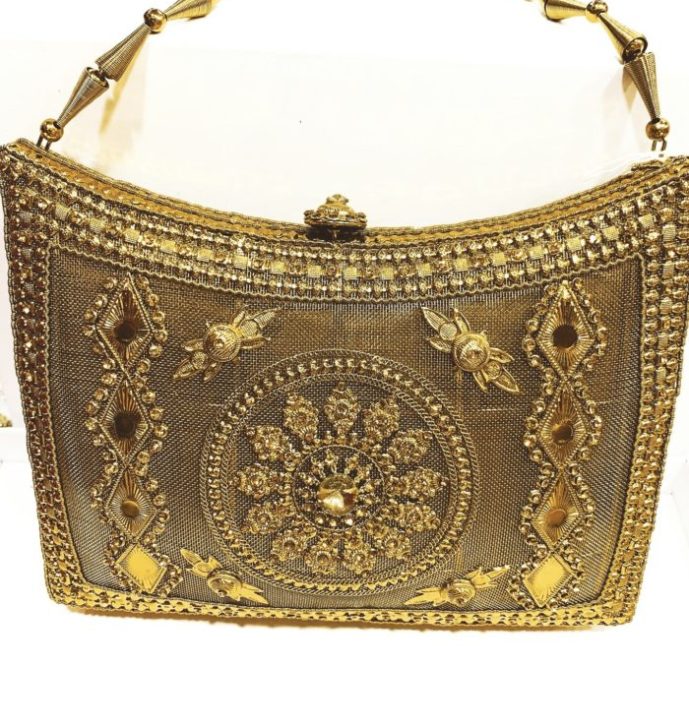 Royal Antique Brass Clutch Bag