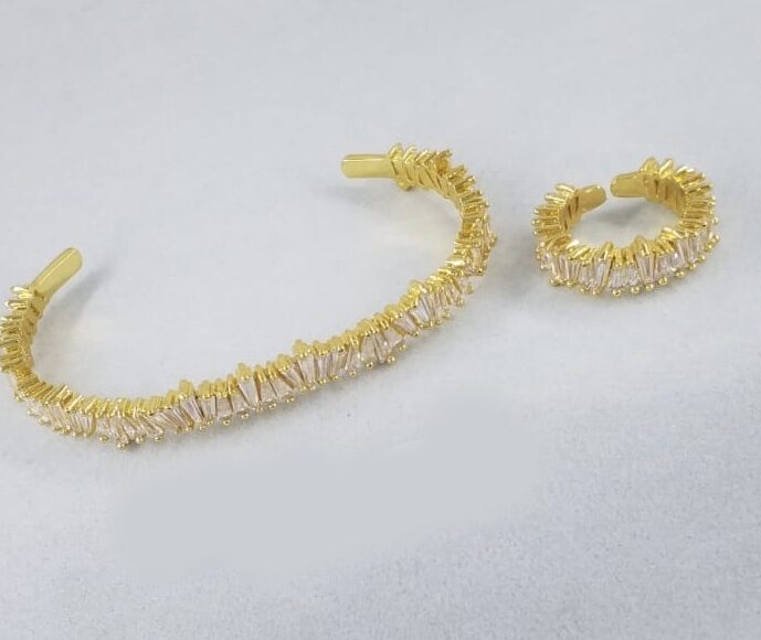 Best Seller Baguette Bracelet with Ring Set