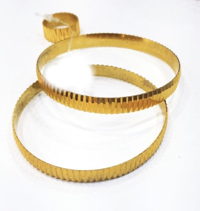Golden Bangles With Finger Ring
