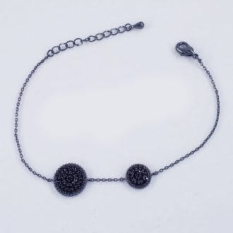 Black Balls  CZ Bracelet