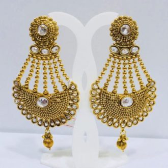 Bold Antique Gold & Brass Earrings