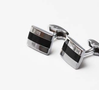 Silver Square Cuff-links