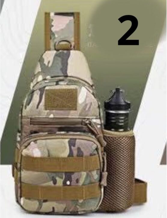 Military Style Backpack with Bottle Hanger