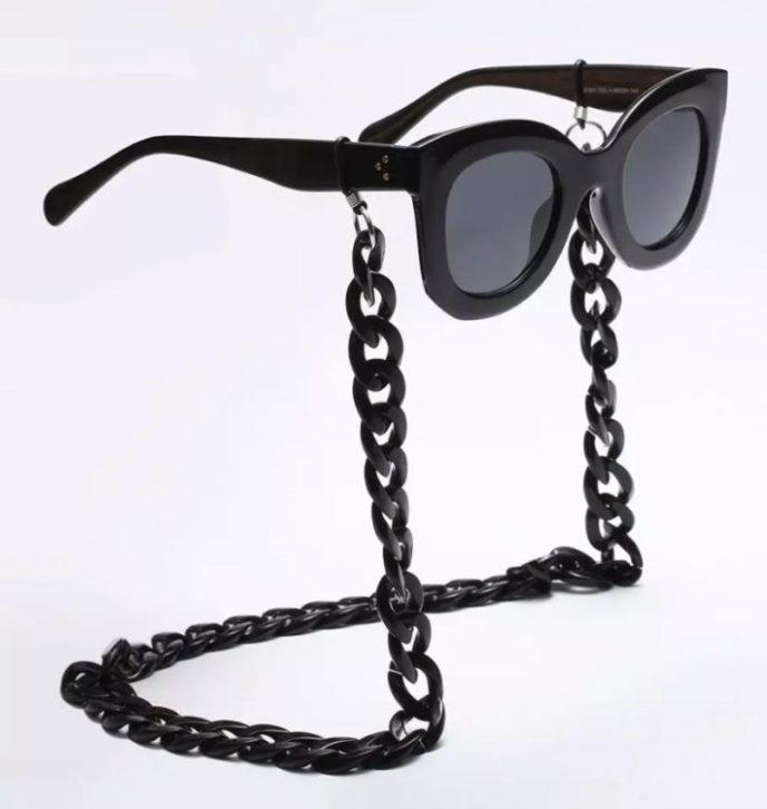 Trendy Sun Glass Chain – Black