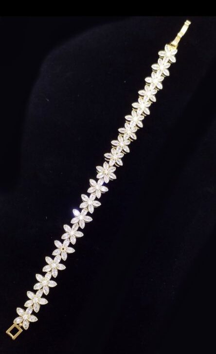 Flower Zircon Tennis Bracelet
