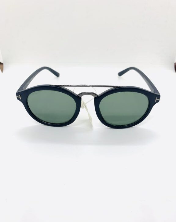 Matt Black Round Sunglasses