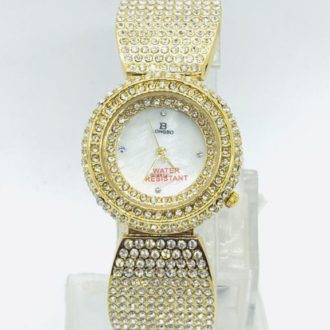 Longbo Gold Crystal Water Resistance Watch