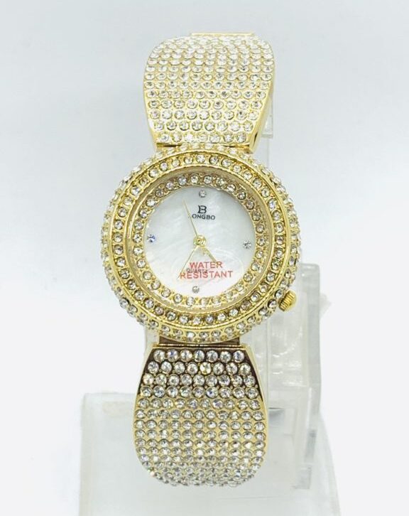 Longbo Gold Crystal Water Resistance Watch