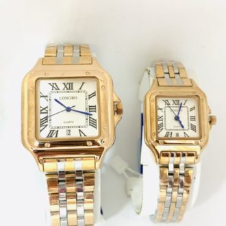 LONGBO Couple Watches - Rose Gold & Silver Strap
