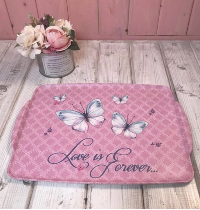 White Butterfly Non Sliding Tray