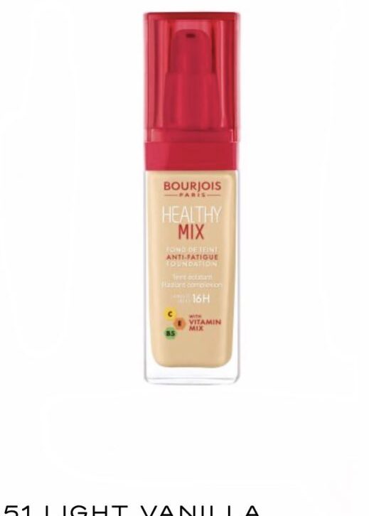 Bourjois Healthy Mix Anti-Fatigue Foundation- 51 LIGHT VANILLA