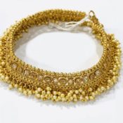 Pearl & Brass Anklet