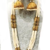 Tiny Pearl Line Necklace Set