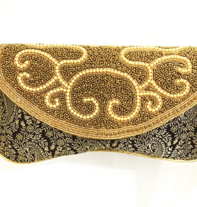 Spiral Web Indian Clutch Bag.