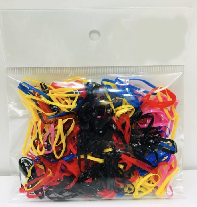 Mini Rubber Hair Elastics In 1 Packet