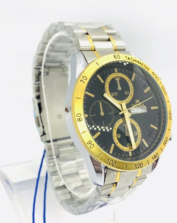 Mema Stylish Day & Date Black Dial Water Resistance Watch