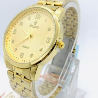 Seismax Golden Belt Classic Water Resistance Watch