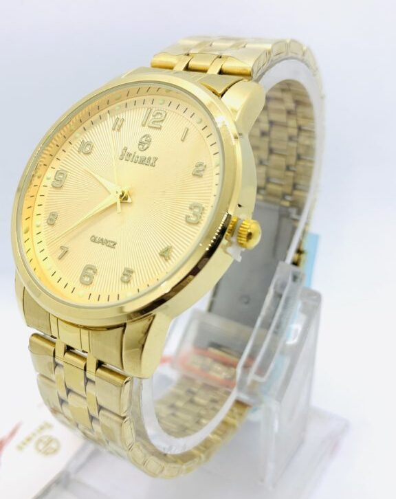 Seismax Golden Belt Classic Water Resistance Watch