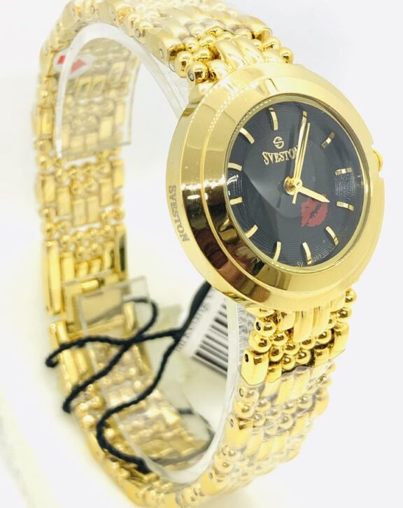 Sveston Romantic Black Dial Water Resistance Watch