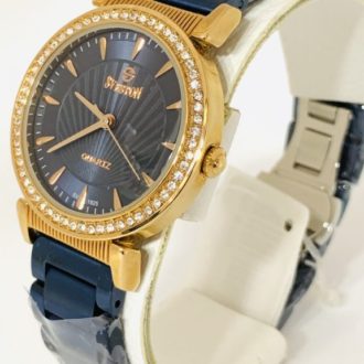 Sveston Blue Round Diamond Water Resistance Watch