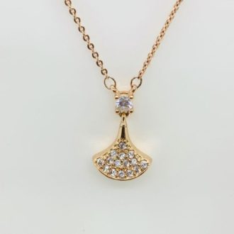 Delicate Rose Gold Zircon Necklace