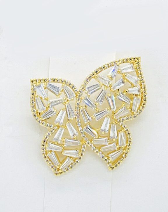 Butterfly Zircon Broach Pin