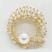Crown Ring Zircon Crystal Broach Pin