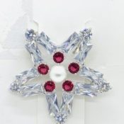 Baguette Crystal Star Broach