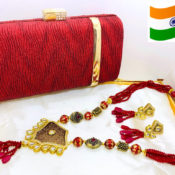 Indian Traditional Designer Necklace Sets with Clutch Bag