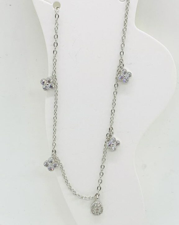 Flowery Stainless Steel Anklets