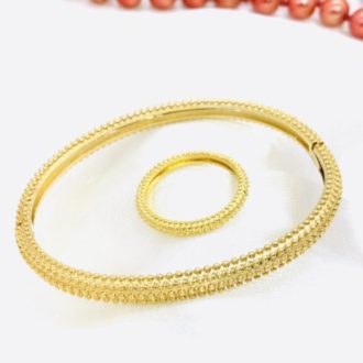 Golden Belt Simple Bracelet and finger ring set