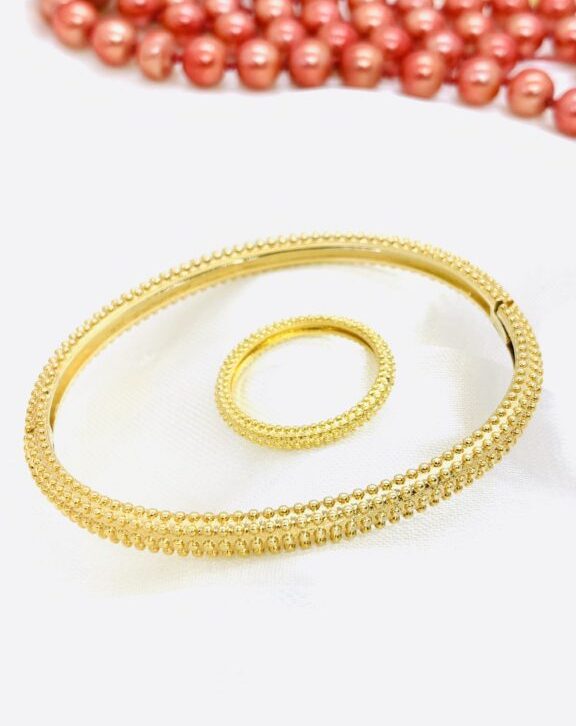 Golden Belt Simple Bracelet and finger ring set