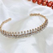 Rose gold baguette bracelet