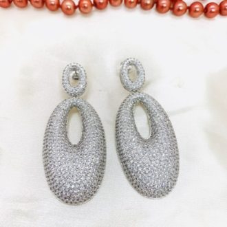 Oval Cubic Zirconia Earrings