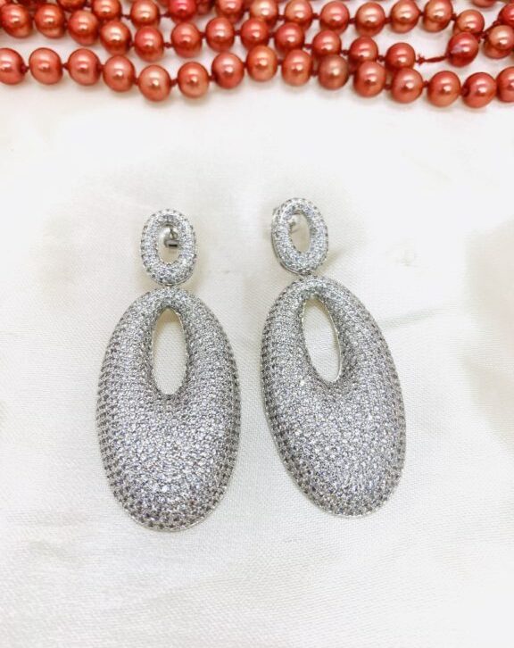 Oval Cubic Zirconia Earrings