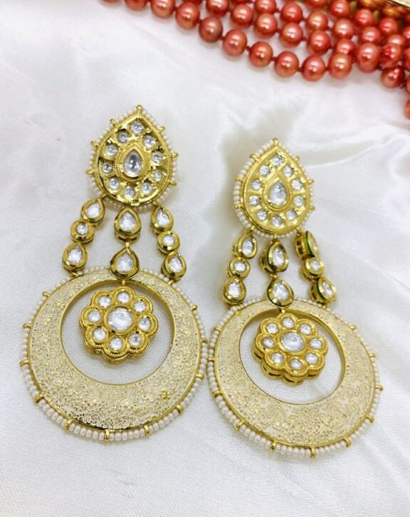 Vintage Indian Meenakari handmade Earrings