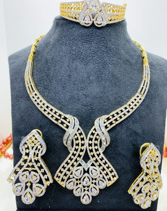 Fabulous Micro American  Diamond Necklace Set