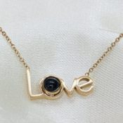 Love Pearl Rose Gold Stainless Steel Necklace