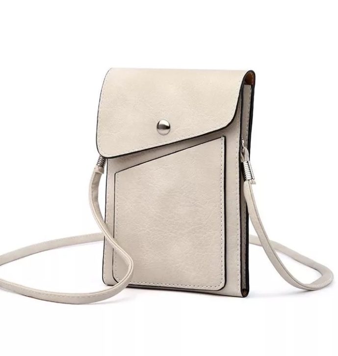 PU Leather Mobile Phone Bag Cross Body Strap